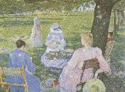 Family in an Orchard Theo Van Rysselberghe